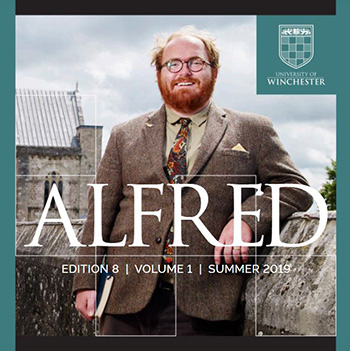 Front cover of the student journal Alfred, edition 8