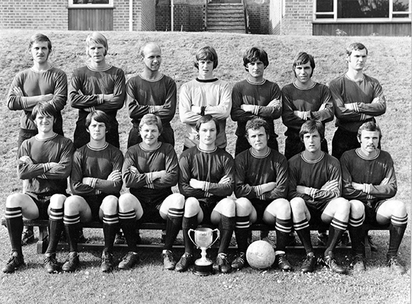 Group of students in football kit