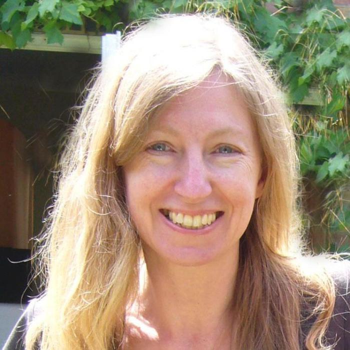 Woman with long fair hair