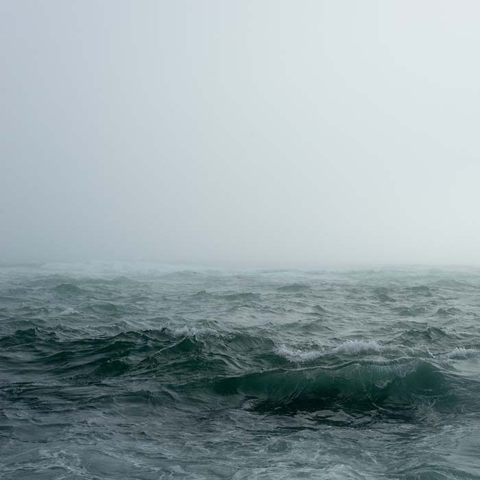 Grey stormy sea