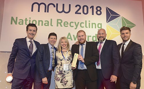 University receives award at MRW 2018 National Recycling Awards