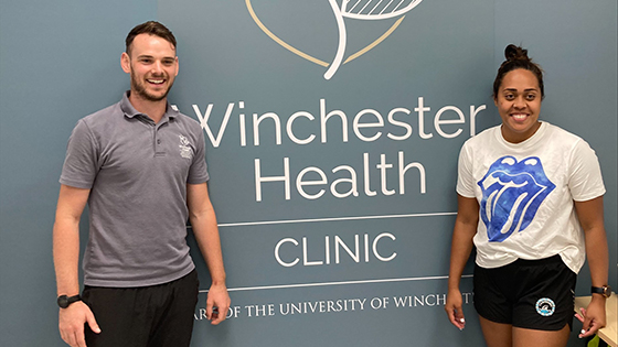 Liam and Cheyenne at the Winchester Clinic