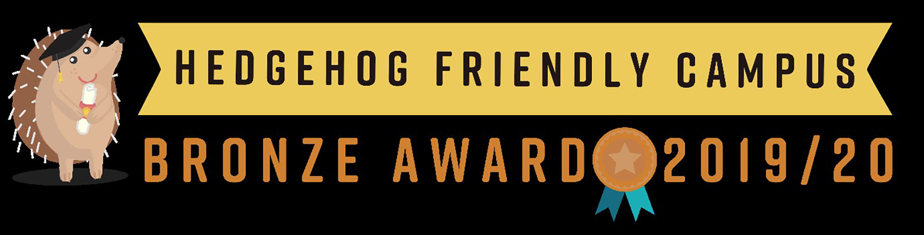 Animal Welfare at Winchester: image of Hedgehog-Friendly Campus Bronze Award logo