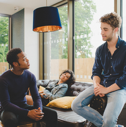 Students relaxing in accommodation 
