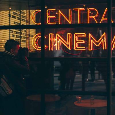 Electric lights of cinema