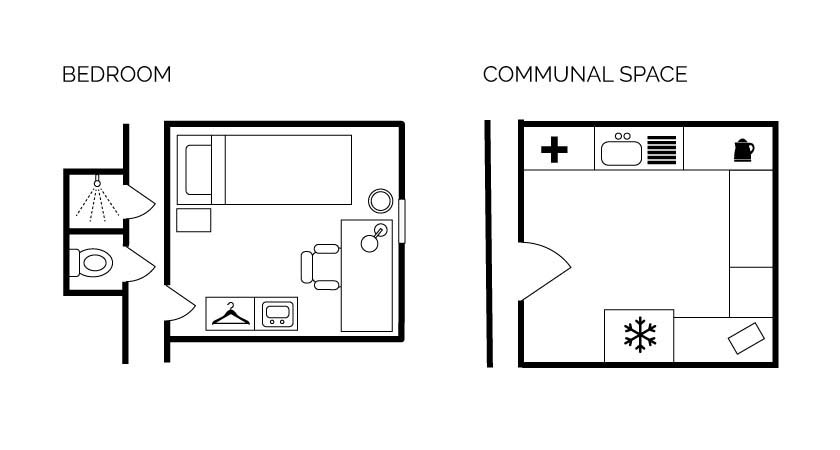 Floor plan of Catered accommodation